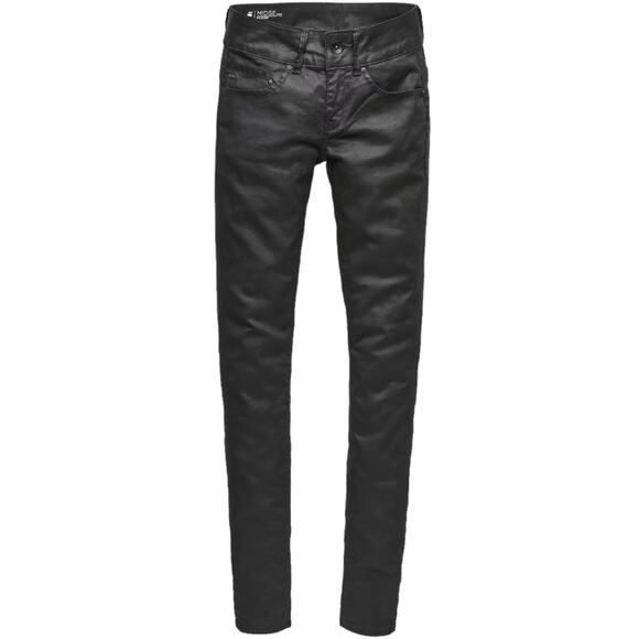 G-Star Raw Midge Cody Coated Distro Black Stretch Mid-Rise Skinny Jeans 26 NWT - Picture 8 of 10